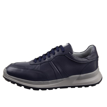 Ανδρικά Δερμάτινα Sneakers Boss Shoes N6446 (6298) Blue Sporty