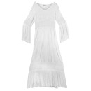 Γυναικείο Boho Φόρεμα Λευκό με Κέντημα  (FB 756)