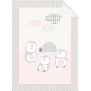 Κουβέρτα Super Soft 110x140 εκατοστά Pingui Family Pink Kikkaboo