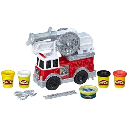 Hasbro Play doh Fire Truck Πυροσβεστικό Όχημα Με 5 Πλαστελίνες E