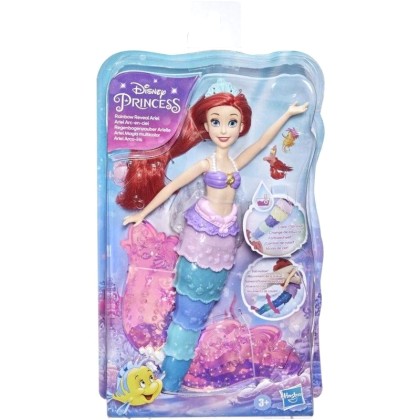 Hasbro Disney Princess Rainbow Reveal Ariel, Color Change Doll, 