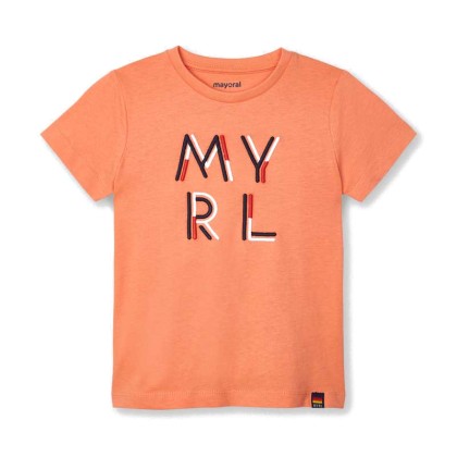 Mayoral Μπλούζα Λογότυπο Αγόρι Χρώμα Apricot