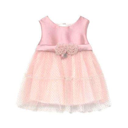Mayoral Φόρεμα Συνδυασμένο Τούλι Baby Κορίτσι Χρώμα Ροζ