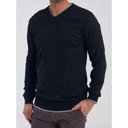 Ανδρικό πουλόβερ με διακοσμητικά κουμπιά WE9860.9006+4