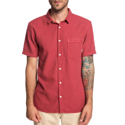 QUIKSILVER TIME BOX SS SHIRT BRICK RED