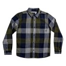 QUIKSILVER MOTHERFLY FLANNEL YOUTH L/S SHIRT DEAP DEPTHS