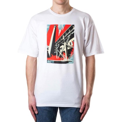 OBEY FOSSIL FACTORY TEE WHITE