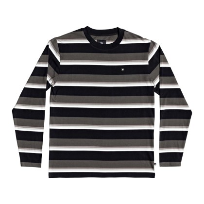 DC WESLEY STRIPES LS TEE FROST GRAY