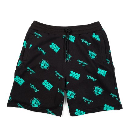 THE DUDES GAME OVER SWEAT SHORTS BLACK