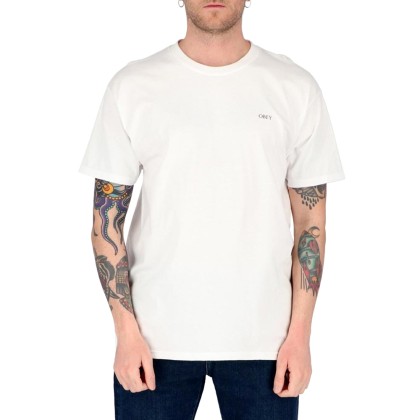 OBEY RIOT COP PEACE SHIELD TEE WHITE