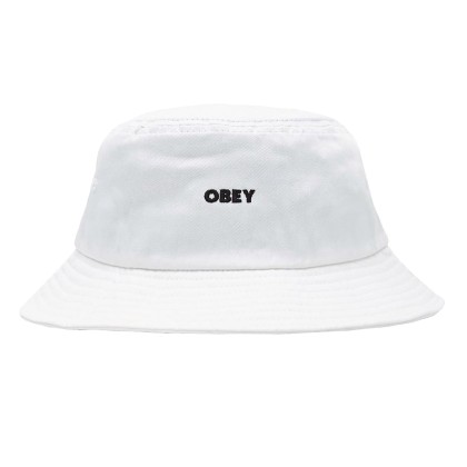 OBEY BOLD BUCKET HAT WHITE