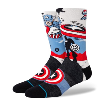 STANCE CAPTAIN AMERICA MARQUEE SOCKS OFF WHITE