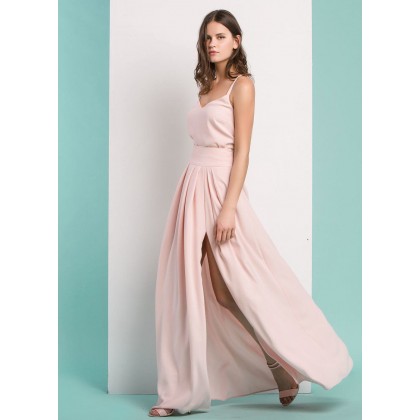 Access Fashion Ροζ φουστα μακρυα σκισιμο (18-6033-114)