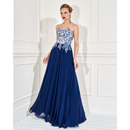 Dragoste Μπλε φορεμα αμπιγιε (37113)