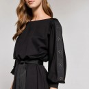 Access Fashion Μαύρο φορεμα τρεσσα τρουκ μανηκι (WO-3097-510)