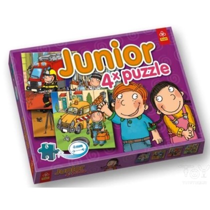 Puzzle Trefl Junior 4xpuzzle - (μέχρι 12 κομμάτια) 6726