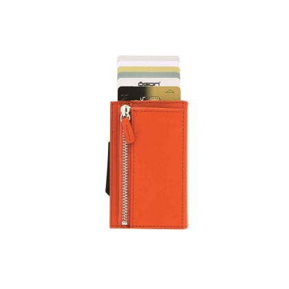 Πορτοφόλι RFiD OGON Wallet Cascade Zipper Orange (και Θήκη καρτώ