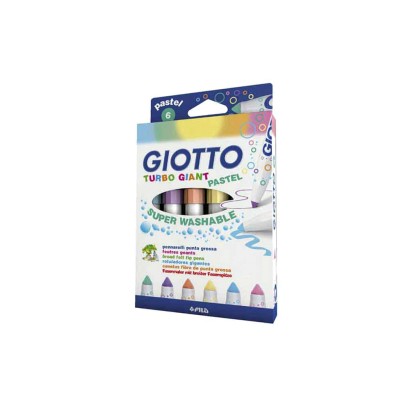Μαρκαδόροι GIOTTO Turbo Giant Pastel 6 χρώματα 4310-00