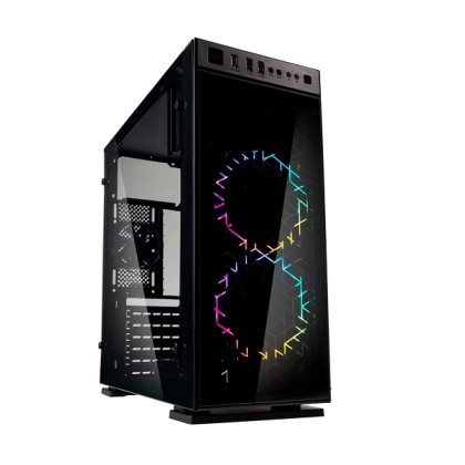 Kolink Inspire K1 RGB Tempered Glass Midi-Tower PC Case Black - 
