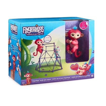 WowWee Fingerlings Playset with 1 Monkey Aimee - Γυμναστήριο Ζού