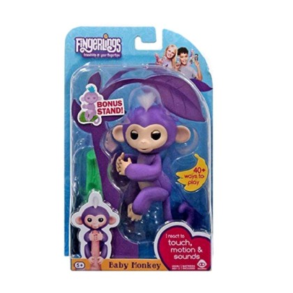 WowWee Fingerlings Baby Monkey Purple Mia 3704