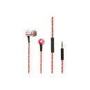 Κόκκινα ακουστικά Fashion Stereo με πλακέ καλώδιο (GNP-189)