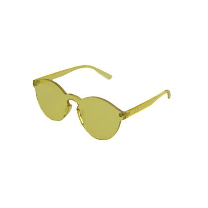 Στρογγυλά διάφανα κοκκάλινα γυαλιά (Κίτρινο)