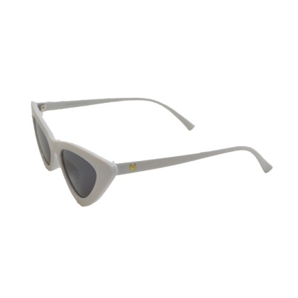 Cat-Eye γυαλιά ηλίου με μαύρο φακό (Λευκό)
