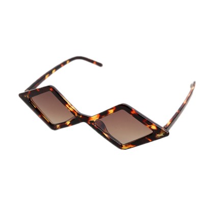 Πολυγωνικά γυαλιά ηλίου με καφέ φακό (Ταρταρούγα)
