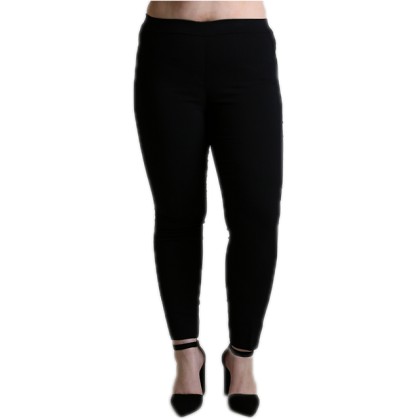 Ψηλόμεσο παντελόνι με ρελιαστές τσέπες (Μαύρο)