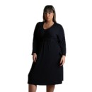 Φόρεμα με κεντητές λεπτομέρειες και ενσωματωμένη ζώνη (Σκούρο γκ