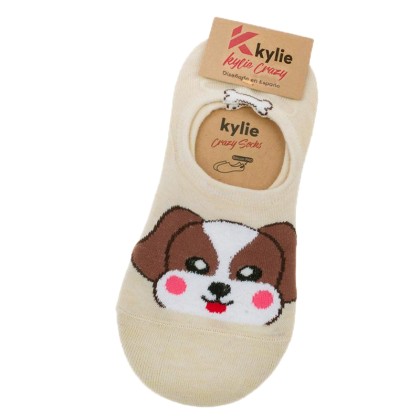 Κάλτσες Unisex Kylie Crazy Socks KCS6563-2 Beige Kylie