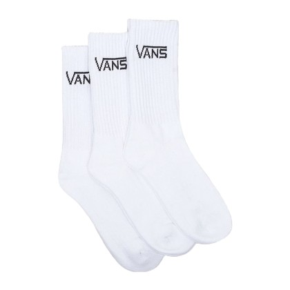 Vans Socks Classic Crew 3 Pack - Λευκό (VN000XRZWHT1)