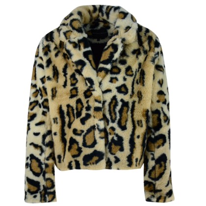 RUT AND CIRCLE Faux Fur Jacket Nova Short Γυναικεία - Animal Pri