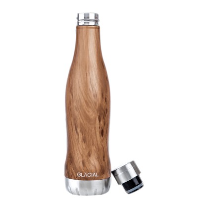 GLACIAL Thermo Bottle Teak Wood 400ml - Καφέ (GLAGL1848300023)