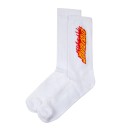 SANTA CRUZ Socks Flaming Strip Socks - Λευκό (SCSCM-A1813)