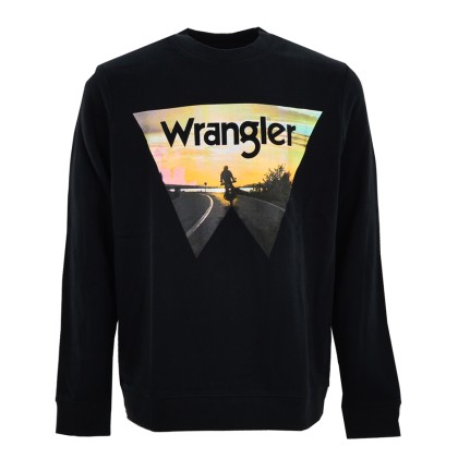 WRANGLER Sweatshirt Exploring Ανδρικό - Μαύρο (W6D0HY100)