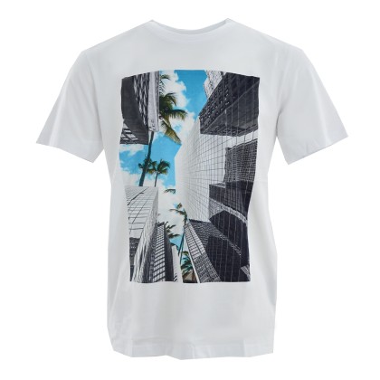 SELECTED T-shirt Slhdorian SS O-Neck Sky Unisex - Λευκό - Sky (1