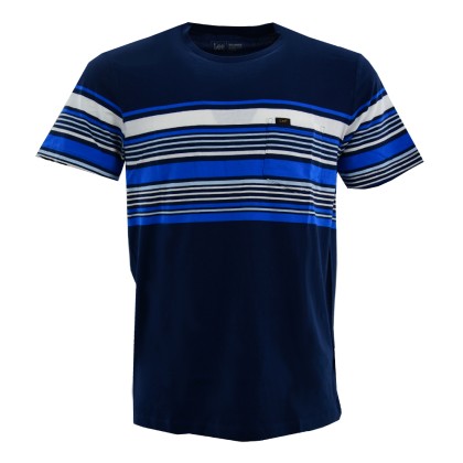 LEE T-shirt Stripy Pocket Ανδρικό - Μπλε (L63OLI35)