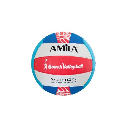 41638 AMILA ΜΠΑΛΑ BEACH VOLLEY V3000 ULTRA TOUCH - ΛΕΥΚΟ/ΜΠΛΕ