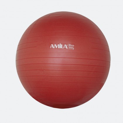 AMILA Μπάλα γυμναστικής  GYMBALL 65cm Κόκκινη Bulk - 48441