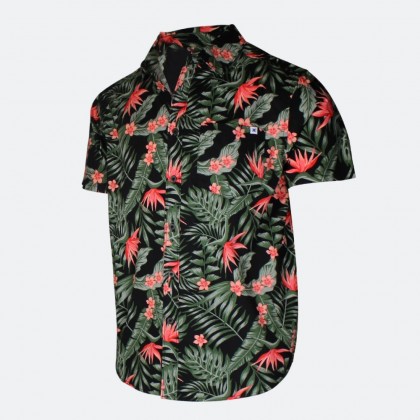 HURLEY FLORAL PRINTED WOVEN TOP SS  - T01679-001