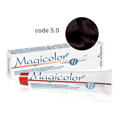 Kleral Magicolor Κρέμα Βαφής Μαλλιών 5.0 Καστανό Ανοικτό Έντονο 