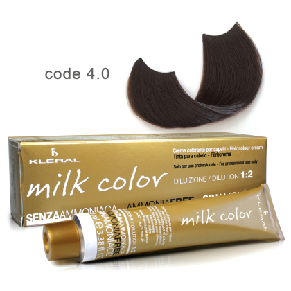 Kleral Milk Color Κρέμα Βαφής Μαλλιών Χωρίς Αμμωνία 4.0 Καστανό 