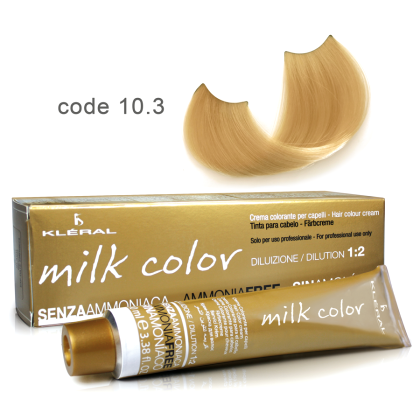 Kleral Milk Color Κρέμα Βαφής Μαλλιών Χωρίς Αμμωνία 10.3 Ξανθό Π