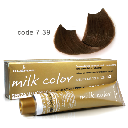 Kleral Milk Color Κρέμα Βαφής Μαλλιών Χωρίς Αμμωνία 7.39 Ξανθό Κ