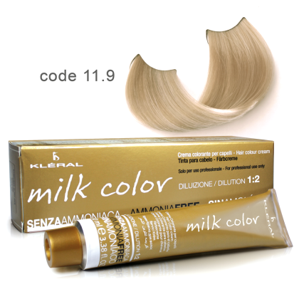 Kleral Milk Color Κρέμα Βαφής Μαλλιών Χωρίς Αμμωνία 11.9 Παστέλ 