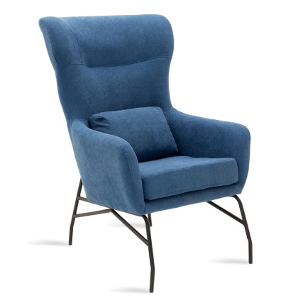 
        Πολυθρόνα - μπερζέρα Rimbo pakoworld με ύφασμα μπλε 66x