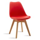 
        Καρέκλα Gaston pakoworld πολυπροπυλενίου-PU χρώμα κόκκι
