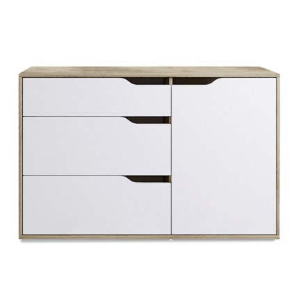 
        Συρταριέρα Symmetry pakoworld με τρία συρτάρια χρώμα λε